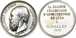 World Coins - France, Medal, Philibert Delorme, Architecte, Lyon, 1909, Silver, Dantzell