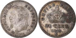 World Coins - Coin, France, Napoleon III, 20 Centimes, 1867, Bordeaux, , Silver
