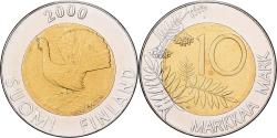 World Coins - Finland, 10 Markkaa, 2000, Vantaa, Proof, Bimetallic, , KM:77