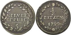 World Coins - Coin, Switzerland, 1/2 Batzen, 1799, , Billon, KM:A6