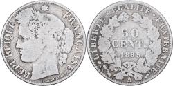 World Coins - France, 50 Centimes, Cérès, 1895, Paris, Silver, , Gadoury:419a