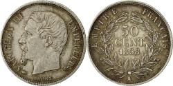 World Coins - Coin, France, Napoleon III, Napoléon III, 50 Centimes, 1858, Paris,