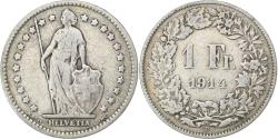 World Coins - Switzerland, Franc, 1914, Bern, Silver, , KM:24