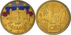 World Coins - Slovakia, 50 Euro Cent, 2009, Kremnica, Colourized, , Brass, KM:100