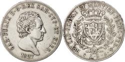 World Coins - Coin, ITALIAN STATES, SARDINIA, Carlo Felice, 5 Lire, 1827, Genoa,