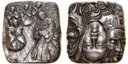 World Coins - France, Medal, Le Japon, Théâtre Kabuki, 1970, Copper Plated Silver