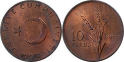 World Coins - Turkey, 10 Kurus, 1974, Istanbul, Bronze, , KM:891.3