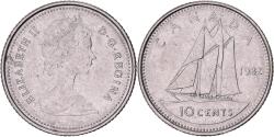 World Coins - Canada, Elizabeth II, 10 Cents, 1982, Royal Canadian Mint, Nickel,