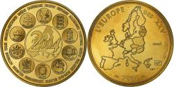 World Coins - France, Medal, L'Europe des XXV, Essai, 2004, Copper-Nickel Gilt,