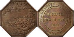 World Coins - France, Token, Insurance, Assurances Maritimes, Hâvre, La Manche, 1862,