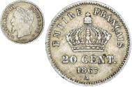 World Coins - Coin, France, Napoleon III, Napoléon III, 20 Centimes, 1867, Paris,