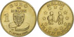 World Coins - France, 1 Euro, Ville de Melun, 1998, Brass,