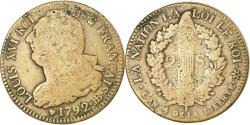 World Coins - Coin, France, 2 sols français, 2 Sols, 1792, Strasbourg, , Bronze