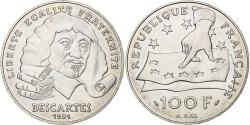 World Coins - Coin, France, Descartes, 100 Francs, 1991, Paris, , Silver, KM:996
