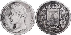 World Coins - France, Franc, Charles X, 1827, Rouen, Silver, , KM:724.2