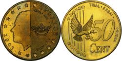 World Coins - Sweden, 50 Euro Cent, Fantasy euro patterns, Essai-Trial, Proof, 2003, Brass