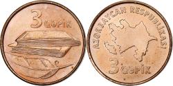 World Coins - Coin, Azerbaijan, 3 Qapik, Undated (2006), , Copper Plated Steel, KM:40