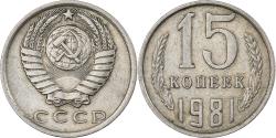 World Coins - Russia, 15 Kopeks, 1981, Saint Petersburg, Copper-Nickel-Zinc, , KM:131