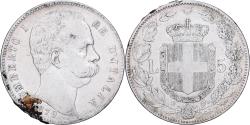 World Coins - Italy, Umberto I, 5 Lire, 1879, Rome, Silver, AU(50-53), KM:20