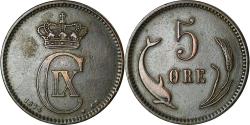 World Coins - Coin, Denmark, Christian IX, 5 Öre, 1874, Copenhagen, , Bronze