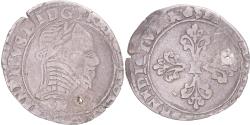 World Coins - Coin, France, Henri III, La Ligue, 1/2 Franc au col plat, 1590, Toulouse