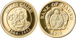 World Coins - Coin, Nauru, Galileo Galilei, 5 Dollars, 2010, MS(65-70), Gold