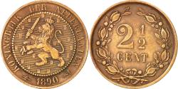 World Coins - Coin, Netherlands, Wilhelmina I, 2-1/2 Cent, 1890, , Bronze, KM:108.2