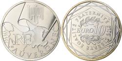 World Coins - France, 10 Euro, Auvergne, 2010, Pessac, Silver,