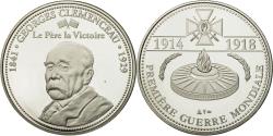 World Coins - France, Medal, Première Guerre Mondiale, Georges Clémenceau,
