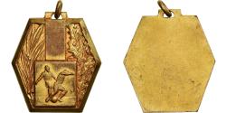World Coins - France, Medal, USEP, Football, Gilt Metal,