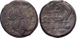 Ancient Coins - Anonymous, Semis, 215-212 BC, Rome, Bronze, , Crawford:41/6