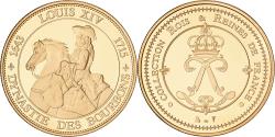 World Coins - France, Medal, Louis XIV, Dynastie des Bourbons, Copper-Nickel Gilt,