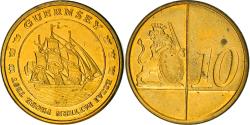 World Coins - Coin, Guernsey, 10 Euro Cent, 2004, Proof, , Brass