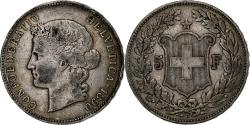 World Coins - Coin, Switzerland, 5 Francs, 1890, Bern, , Silver, KM:34
