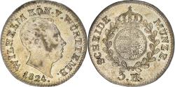 World Coins - Coin, German States, WURTTEMBERG, Wilhelm I, 3 Kreuzer, Groschen, 1824