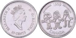 World Coins - Canada, Elizabeth II, 25 Cents, 1999, Royal Canadian Mint, Nickel,