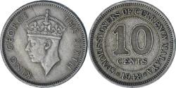 World Coins - MALAYA, 10 Cents, 1948
