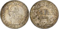World Coins - Switzerland, 1/2 Franc, 1914, Bern, Silver, , KM:23