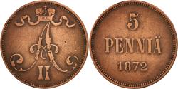 World Coins - Coin, Finland, Alexander II, 5 Pennia, 1872, , Copper, KM:4.2