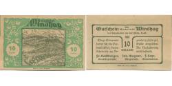 World Coins - Banknote, Austria, Windhag, 10 Heller, paysage, 1920 UNC(63) Mehl:FS 1244