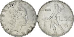 World Coins - Coin, Italy, 50 Lire, 1956, Rome, , Stainless Steel, KM:95.1