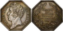 World Coins - France, Token, Charles X, Syndicat des receveurs généraux, 1825, Silver
