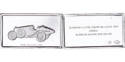 World Coins - France, Medal, Célèbres Automobiles du Monde, SUNBEAM 1912, , Silver