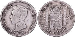 World Coins - Spain, Alfonso XIII, 50 Centimos, 1904, Madrid, Silver, , KM:723