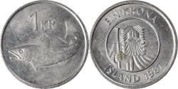 World Coins - Coin, Iceland, Krona, 1987
