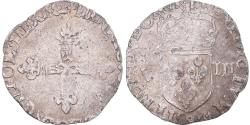 World Coins - Coin, France, Henri III, 1/8 Ecu, 1582, Rennes, , Silver, Gadoury:485
