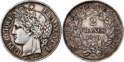 World Coins - France, 2 Francs, Cérès, 1870, Paris, Silver, , KM:817.1