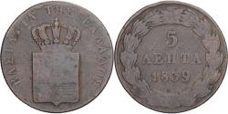 World Coins - Greece, Othon, 5 Lepta, 1839, Copper, , KM:16