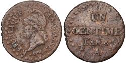 World Coins - France, 1 Centime, Dupré, AN 6, Paris, Copper, , Gadoury:76