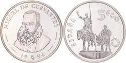 World Coins - Coin, Spain, 5 Ecu, 1994, Cervantes - Don Quichotte,BE, , Silver